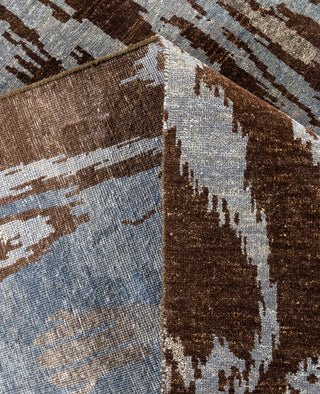Traditional Floral Wool Hand Knotted Brown Area Rug 8' 0" x 10' 2"