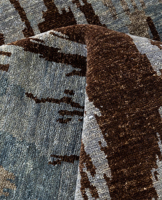 Traditional Floral Wool Hand Knotted Brown Area Rug 8' 0" x 10' 2"