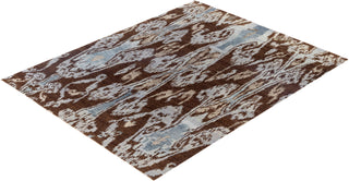 Traditional Floral Wool Hand Knotted Brown Area Rug 8' 0" x 10' 2"