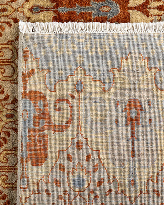Traditional Ikat Hand Knotted Floral Wool Gray Area Rug 9' 3" x 12' 3"
