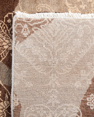 Traditional Ikat Hand Knotted Abstract Wool Gray Area Rug 9' 2" x 12' 4"