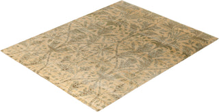 Traditional Oushak Hand Knotted Floral Wool Beige Area Rug 8' 2" x 10' 3"