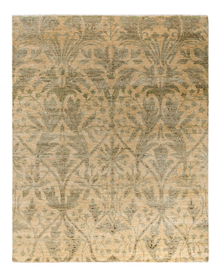 Traditional Oushak Hand Knotted Floral Wool Beige Area Rug 8' 2" x 10' 3"