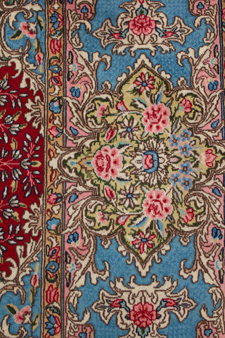 Authentic Persian Lavar Kerman Hand Knotted Wool Red Area Rug 7' 10" x 11' 2"