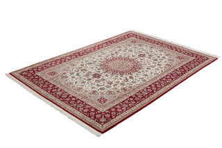 Authentic Persian Isfahan Hand Knotted Wool Silk Blend Blue Area Rug 8' 7" x 12' 3"