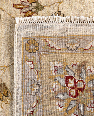 Traditional Floral Wool Hand Knotted Ivory Area Rug 9' 1" x 12' 4"