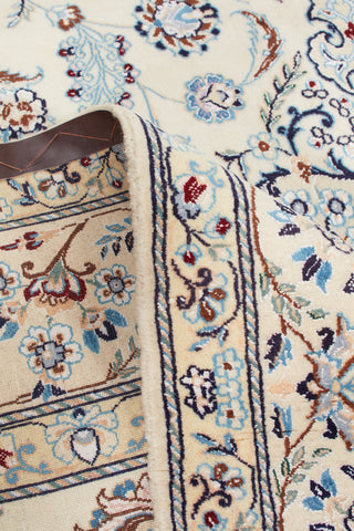 Authentic Persian Nain Hand Knotted Wool Red Area Rug 6' 7" x 10' 6"