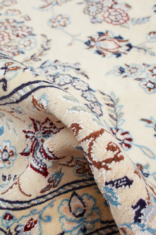 Authentic Persian Nain Hand Knotted Wool Red Area Rug 6' 7" x 10' 6"