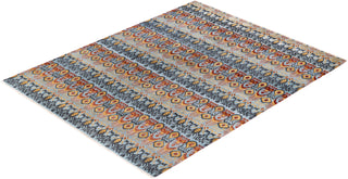 Traditional Ikat Hand Knotted Floral Wool Gray Area Rug 8' 0" x 10' 2"