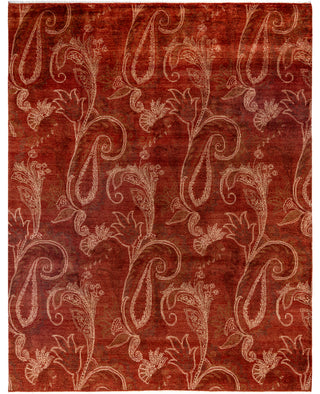 Traditional Paisley Wool Hand Knotted Red Area Rug 8' 3" x 10' 4"