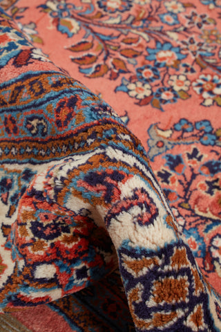 Authentic Persian Sarouk Hand Knotted Wool Red Area Rug 6' 4" x 10' 0"