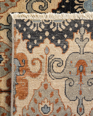 Traditional Ikat Hand Knotted Floral Wool Gray Area Rug 9' 1" x 12' 3"