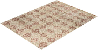 Traditional Ikat Hand Knotted Floral Wool Brown Area Rug 9' 2" x 12' 4"