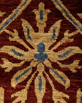 Traditional Ganga Hand Knotted Floral Wool Red Area Rug 8' 3" x 10' 1"