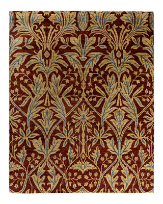 Traditional Ganga Hand Knotted Floral Wool Red Area Rug 8' 3" x 10' 1"