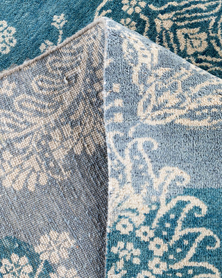 Traditional Ikat Hand Knotted Abstract Wool Gray Area Rug 8' 4" x 10' 2"