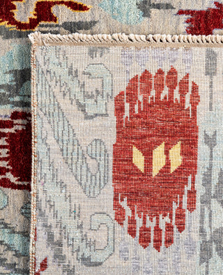 Traditional Floral Wool, Silk Hand Knotted Red Area Rug 8' 2" x 10' 3"