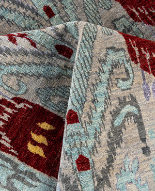 Traditional Floral Wool, Silk Hand Knotted Red Area Rug 8' 2" x 10' 3"