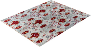 Traditional Floral Wool, Silk Hand Knotted Red Area Rug 8' 2" x 10' 3"