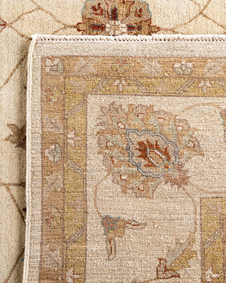 Traditional Oushak Hand Knotted Floral Wool Ivory Area Rug 9' 2" x 12' 4"
