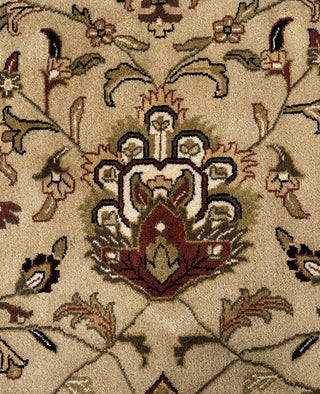 Traditional Abstarct Wool Hand Knotted Brown Area Rug 9' 1" x 11' 10"