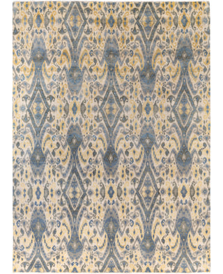 Traditional Geometric Wool Hand Knotted Ivory Area Rug 9' 1" x 12' 4"