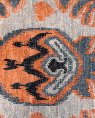 Traditional Floral Wool Hand Knotted Gray Area Rug 9' 0" x 12' 3"