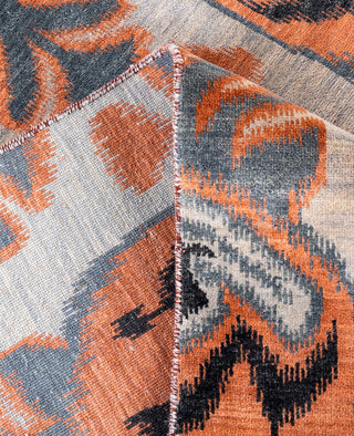 Traditional Floral Wool Hand Knotted Gray Area Rug 9' 0" x 12' 3"
