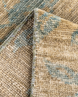 Contemporary Modern Hand Knotted Abstract Wool Brown Area Rug 8' 2" x 10' 1"