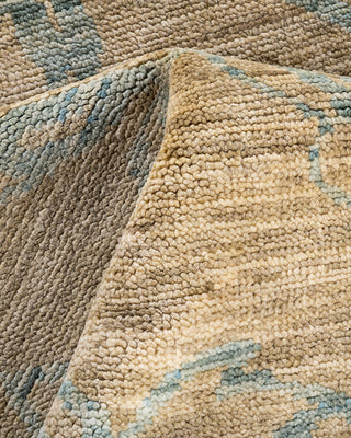 Contemporary Modern Hand Knotted Abstract Wool Brown Area Rug 8' 2" x 10' 1"