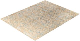 Contemporary Modern Hand Knotted Abstract Wool Brown Area Rug 8' 2" x 10' 1"