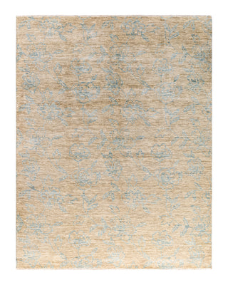 Contemporary Modern Hand Knotted Abstract Wool Brown Area Rug 8' 2" x 10' 1"