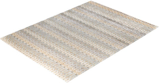 Traditional Ikat Hand Knotted Floral Wool Gray Area Rug 9' 1" x 12' 3"