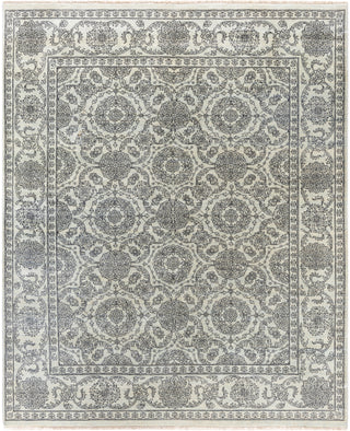 Traditional Floral Wool Hand Knotted Gray Area Rug 8' 3" x 9' 10"