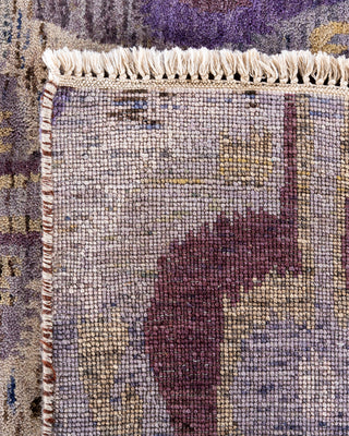 Traditional Ikat Hand Knotted Floral Wool Brown Area Rug 9' 0" x 12' 3"