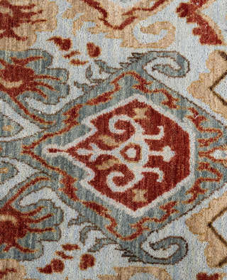 Traditional Floral Wool Hand Knotted Gray Area Rug 8' 1" x 10' 4"