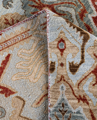 Traditional Floral Wool Hand Knotted Gray Area Rug 8' 1" x 10' 4"