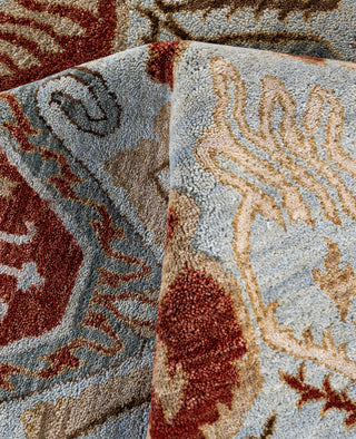Traditional Floral Wool Hand Knotted Gray Area Rug 8' 1" x 10' 4"