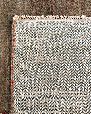 Bohemian Gabbeh Hand Knotted Geometric Wool Green Area Rug 9' 1" x 12' 4"