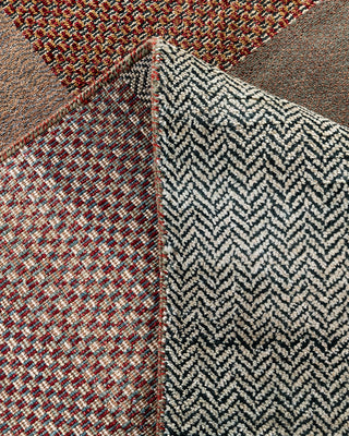 Bohemian Gabbeh Hand Knotted Geometric Wool Green Area Rug 9' 1" x 12' 4"