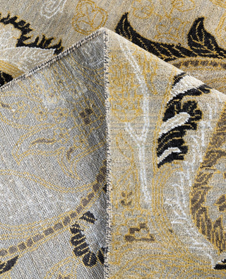 Traditional Paisley Wool, Silk Hand Knotted Beige Area Rug 8' 1" x 9' 10"