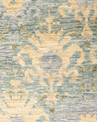 Contemporary Modern Hand Knotted Floral Wool Gray Area Rug 8' 2" x 10' 2"