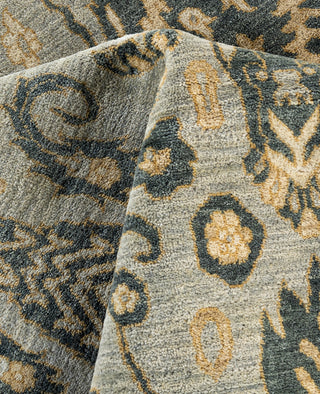 Contemporary Floral Wool Hand Knotted Gray Area Rug 8' 1" x 10' 3"