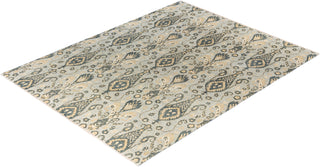 Contemporary Floral Wool Hand Knotted Gray Area Rug 8' 1" x 10' 3"