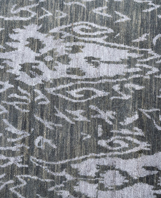 Traditional Floral Wool, Silk Hand Knotted Gray Area Rug 8' 1" x 10' 2"