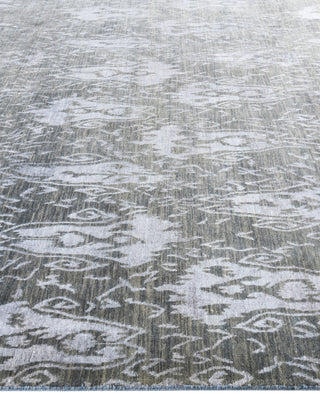 Traditional Floral Wool, Silk Hand Knotted Gray Area Rug 8' 1" x 10' 2"
