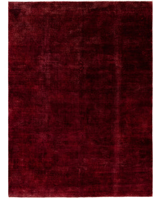 Traditional Overdyed Wool Hand Knotted Red Area Rug 9' 0" x 12' 2"