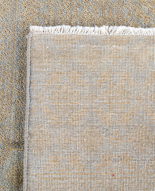 Contemporary Floral Silk Hand Knotted Yellow Area Rug 9' 1" x 12' 0"