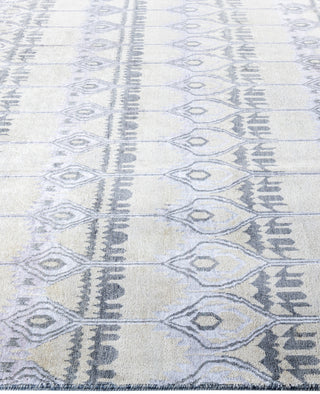 Traditional Floral Wool, Silk Hand Knotted Beige Area Rug 9' 0" x 12' 4"