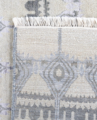 Traditional Floral Wool, Silk Hand Knotted Beige Area Rug 9' 0" x 12' 4"